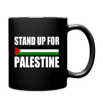 stand up for palestine - Tasse einfarbig - Schwarz - Rechts