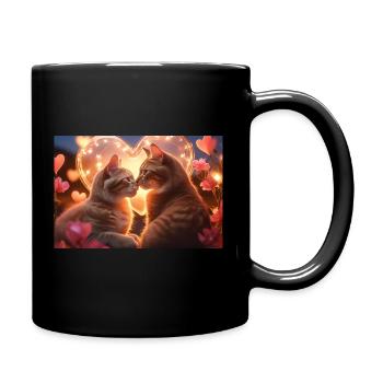 Photoshop AI Katze1 - Tasse einfarbig - Schwarz - Rechts