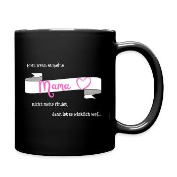 Finderin Mama - Tasse einfarbig - Schwarz - Rechts