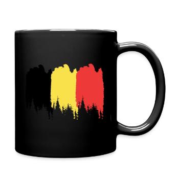 Belgien Fahne - Tasse einfarbig - Schwarz - Rechts