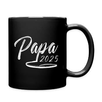 Papa 2025 - Tasse einfarbig - Schwarz - Rechts