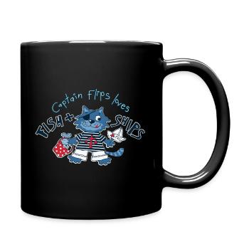 Captain Flips - Tasse einfarbig - Schwarz - Rechts