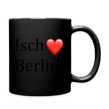 isch liebe Berlin - Tasse einfarbig - Schwarz - Rechts
