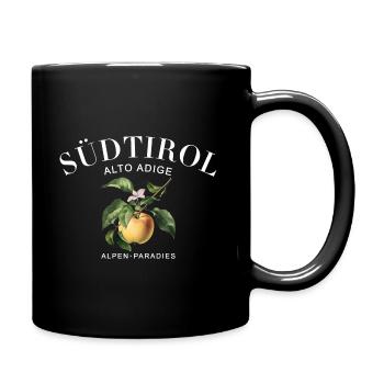 Südtirol Urlaub Souvenir Geschenk - Tasse einfarbig - Schwarz - Rechts