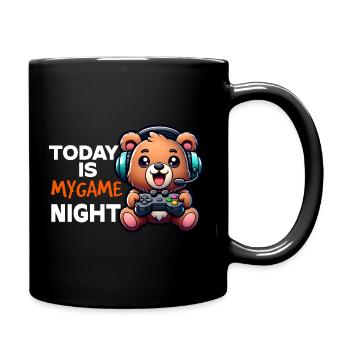 Heute ist mein Spieleabend - Tasse einfarbig - Schwarz - Rechts