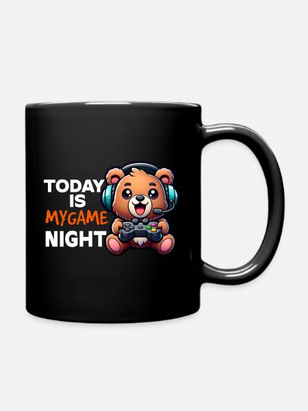 Heute ist mein Spieleabend - Tasse einfarbig - Schwarz