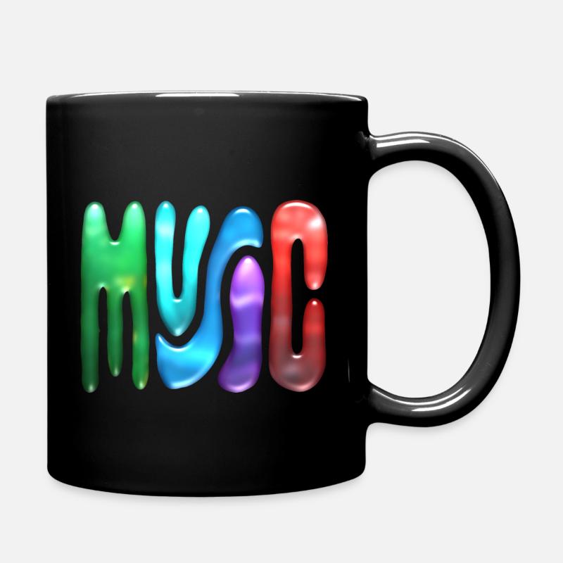 Néon Musique Texte - Mug uni - noir