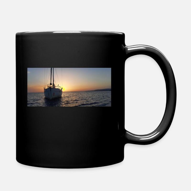 Segelboot - Tasse einfarbig - Schwarz