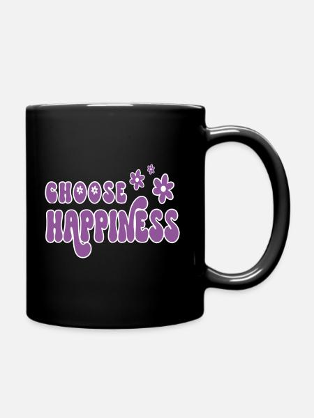 Choose Happiness - Tasse einfarbig - Schwarz