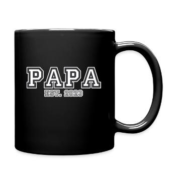 PAPA EST. 2023 - Tasse einfarbig - Schwarz - Rechts