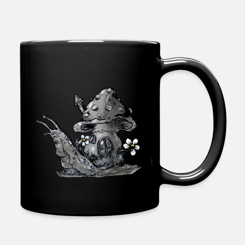 schnecke 2 - Tasse einfarbig - Schwarz