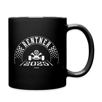 Rentner 2025 (Rente Ruhestand Zieleinfahrt / W) - Tasse einfarbig - Schwarz - Rechts