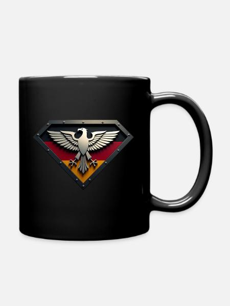 Deutsch - Deutschland Stolzer Deutscher Adler Flag - Tasse einfarbig - Schwarz