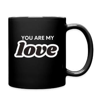 Tu es mon amour - Mug uni - noir - Droite