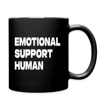 Emotional Support Human - Full Colour Mug - black - Right