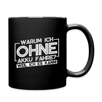 Fahrrad Radsport Fahrradfahrer Spruch - Tasse einfarbig - Schwarz - Rechts