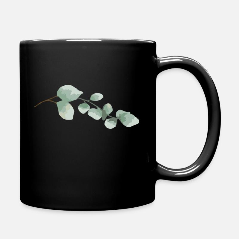 Eukalyptus 2 - Tasse einfarbig - Schwarz