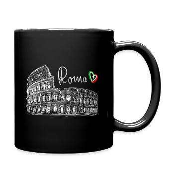 Kolosseum Rom Trevi Reiseführer Vatikan English - Tasse einfarbig - Schwarz - Rechts