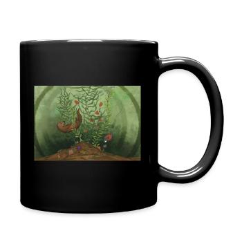 Otter im Seetang - Tasse einfarbig - Schwarz - Rechts