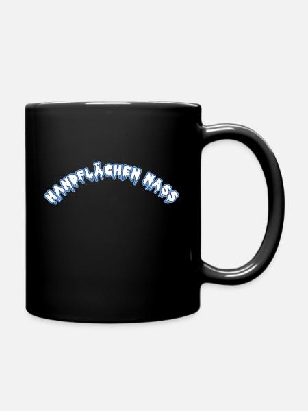 handflächen nass - Tasse einfarbig - Schwarz