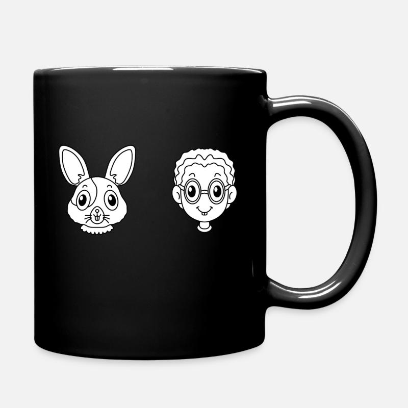 Haustier Hase Kaninchen - Tasse einfarbig - Schwarz