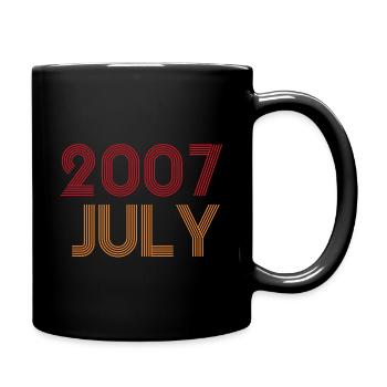 18. Geburtstag Juli 2007 - Tasse einfarbig - Schwarz - Rechts