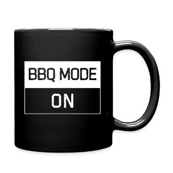 BBQ Mode – Rechteckiges Grill Design - Tasse einfarbig - Schwarz - Rechts