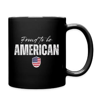 Proud American, Made in America - Full Colour Mug - black - Right