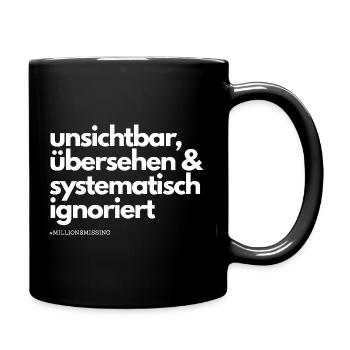 ME/CFS systematisch ignoriert white - Tasse einfarbig - Schwarz - Rechts