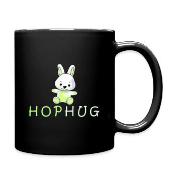 conception de baiser de main de lapin aimant - Mug uni - noir - Droite