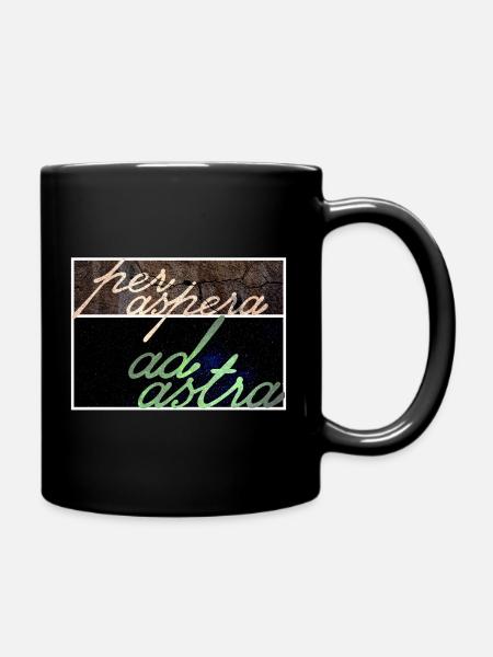 Per Aspera Ad Astra - Full Colour Mug - black