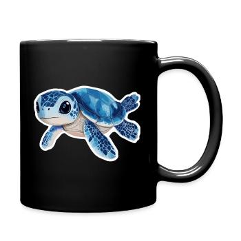 Tortue - Mug uni - noir - Droite