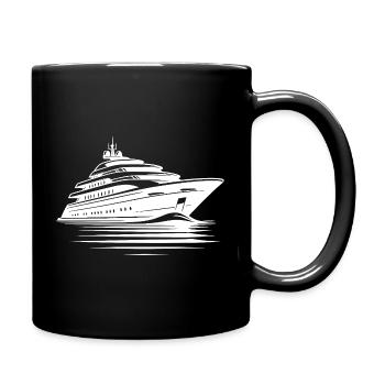 Luxus Kreuzfahrtträume Wellen, Wind und Wunder - Tasse einfarbig - Schwarz - Rechts