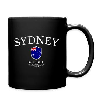 Sydney, Australie, design élégant et minimaliste - Mug uni - noir - Droite