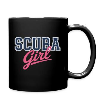 Scuba Girl Design - Full Colour Mug - black - Right