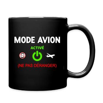 Design Mode Flugzeug Aktivierung Spaß - Tasse einfarbig - Schwarz - Rechts