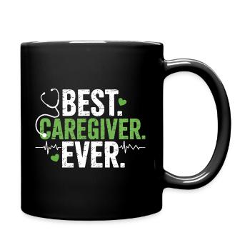 Best Caregiver Ever - Tasse einfarbig - Schwarz - Rechts