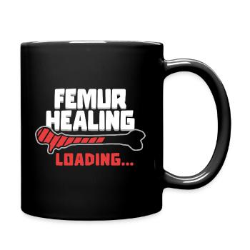Broken Femur Healing Loading - Full Colour Mug - black - Right