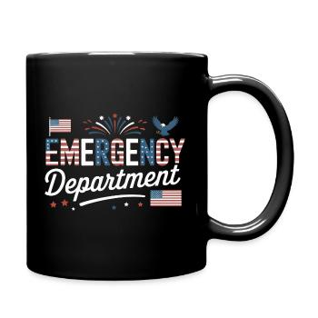 Emergency ER Nurse Independence Day 4th of July - Tasse einfarbig - Schwarz - Rechts