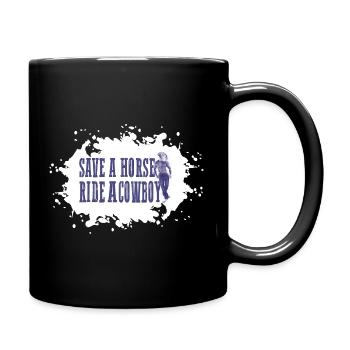 Ride a Cowboy - Full Colour Mug - black - Right