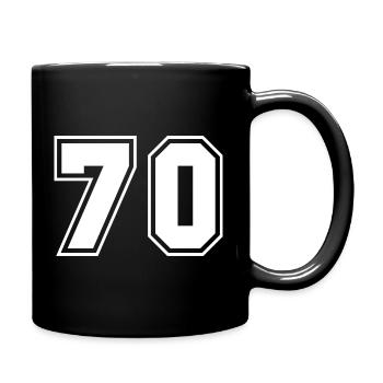 Numéros sportifs Design 70 - Mug uni - noir - Droite