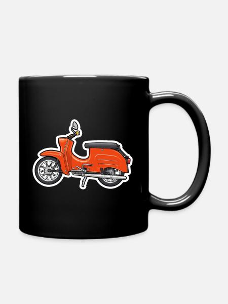 Retro Orange Simson Swallow Design - Full Colour Mug - black