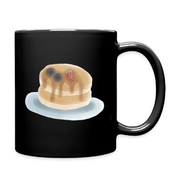 Sweet Berry Pancakes Illustration - Full Colour Mug - black - Right
