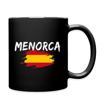 Menorca Spanien - Tasse einfarbig - Schwarz - Rechts