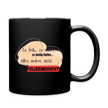 Police report funny - Full Colour Mug - black - Right
