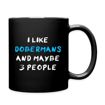 Doberman Dobermann - Mug uni - noir - Droite