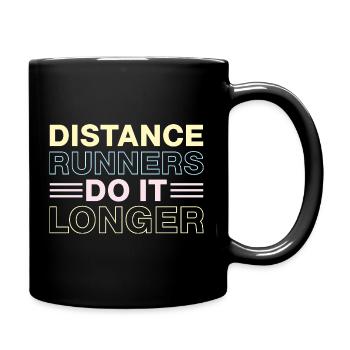 Running Distance Runners Do It Longer Marathon - Tasse einfarbig - Schwarz - Rechts