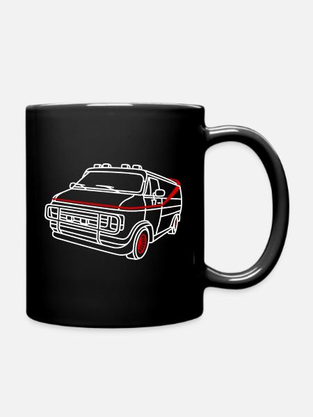 GMC Vandura: A-Team Cult & Retro - Full Colour Mug - black