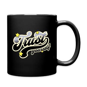 Retro Trust Yourself - Full Colour Mug - black - Right