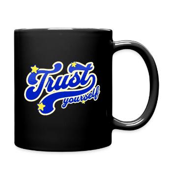 Self-Confidence Starry Script - Full Colour Mug - black - Right
